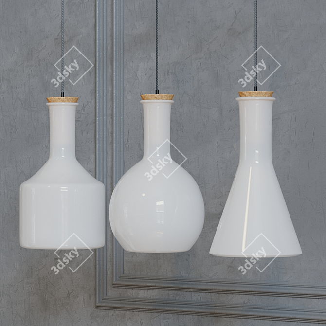 Labware Trio Chandeliers 3D model image 2