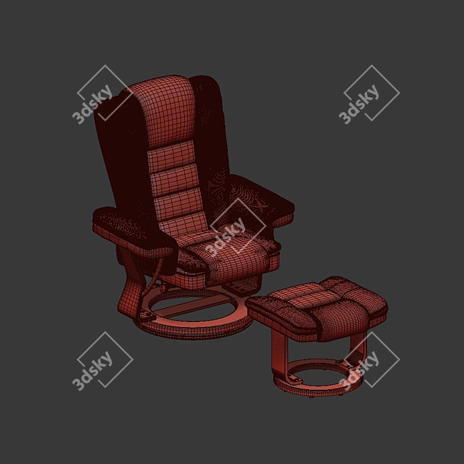 Elegant Jeannetta Chair 3D model image 3