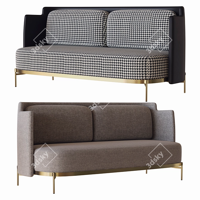 Sleek Minotti Sofa Tape 3D model image 1