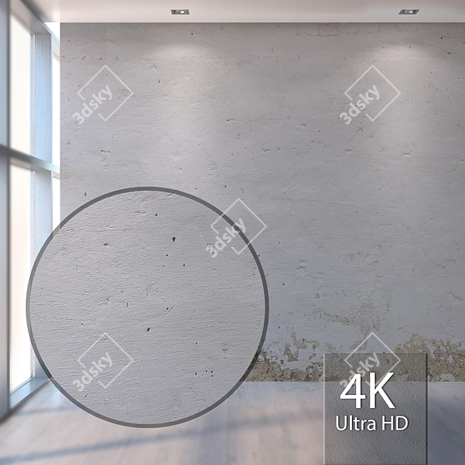 Seamless Stucco Texture: High Resolution & Detail 3D model image 1