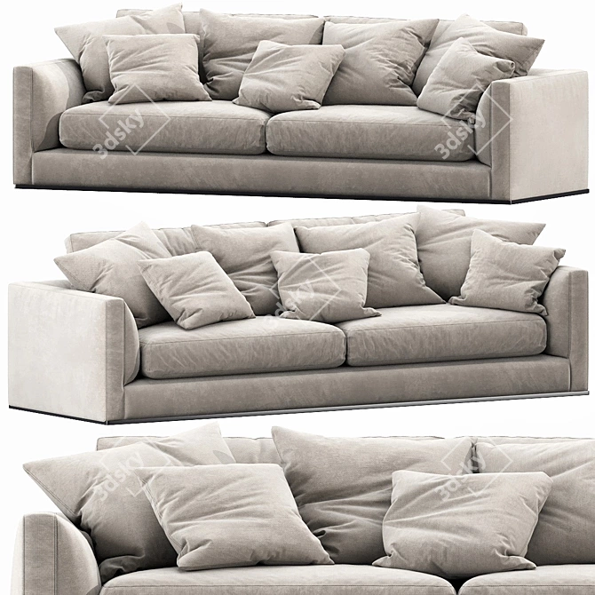 Sleek B&B Italia Richard Sofa 3D model image 1