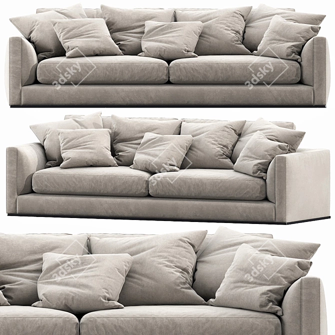 Sleek B&B Italia Richard Sofa 3D model image 2