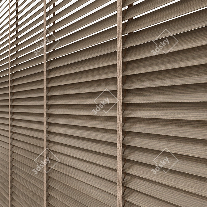 Elegant Wood Blinds: 180cm Width 3D model image 2