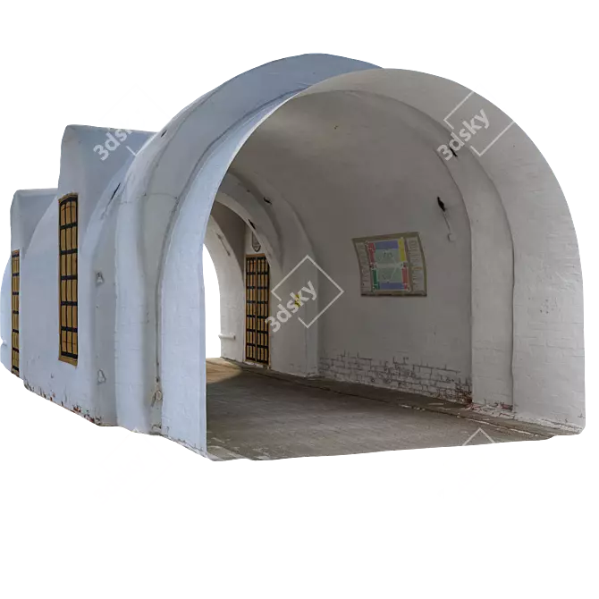 Brick Fortress Arch 3D model image 3