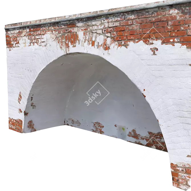 High-Resolution Brick Arch 3D model image 1