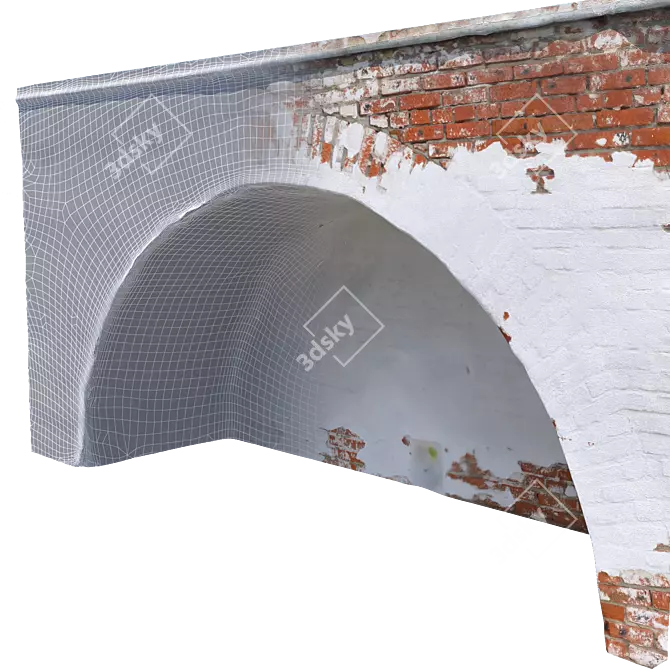 High-Resolution Brick Arch 3D model image 3