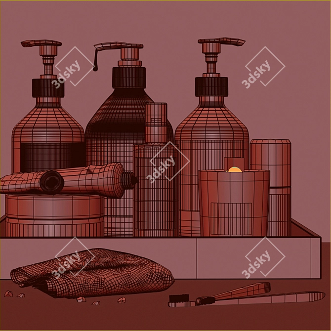 Meraki Bathroom Set: Luxurious Bath Essentials 3D model image 2