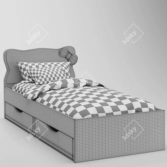 Askona Vicky Enrich White - Elegant and Stylish Bed 3D model image 3