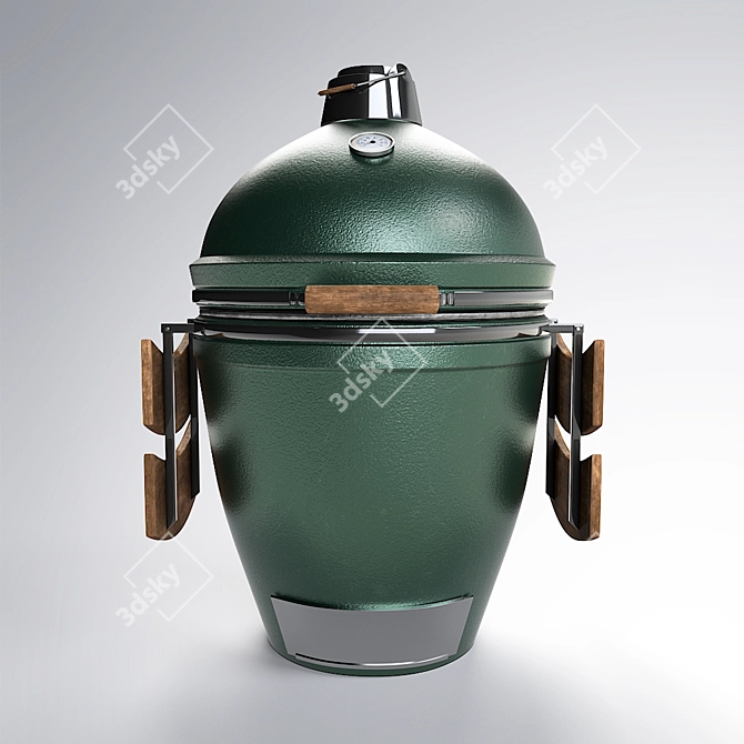 Green Egg Outdoor BBQ Grill 3D model image 4