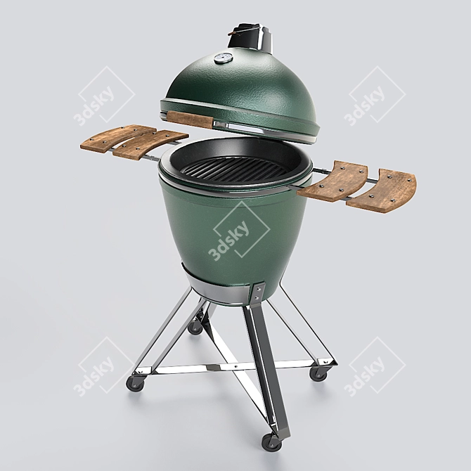 Green Egg Outdoor BBQ Grill 3D model image 9