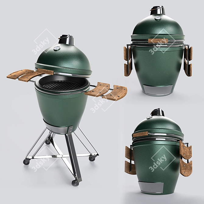 Green Egg Outdoor BBQ Grill 3D model image 11