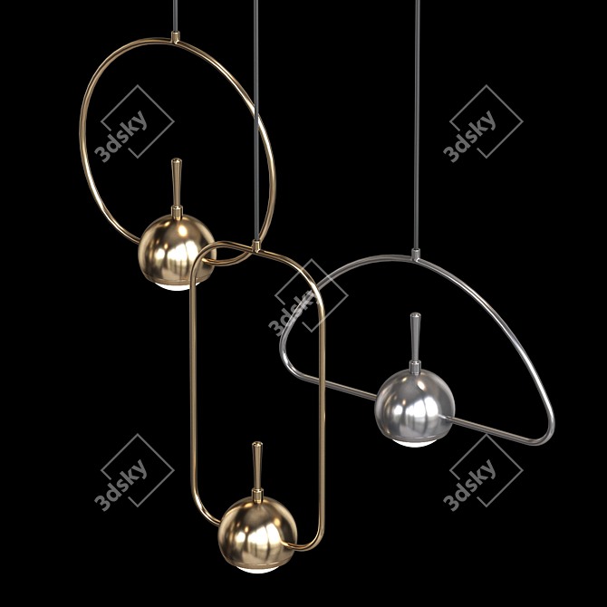 NUANCE Scandinavian Style Pendant Lamp 3D model image 2