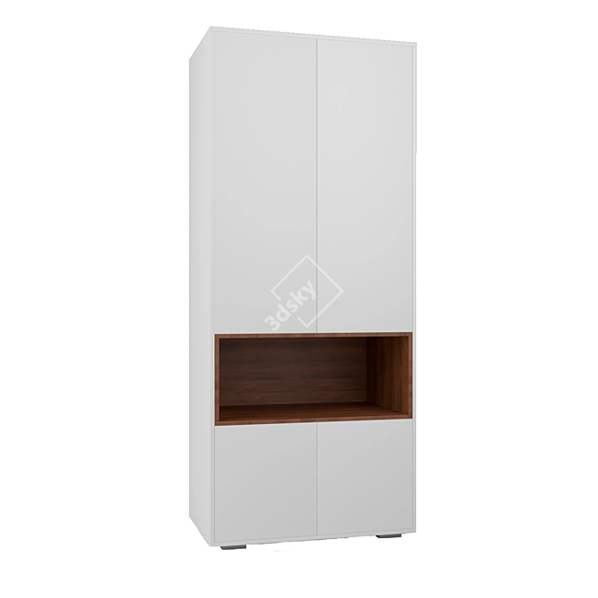 Modern Compact Wardrobe 3D model image 1