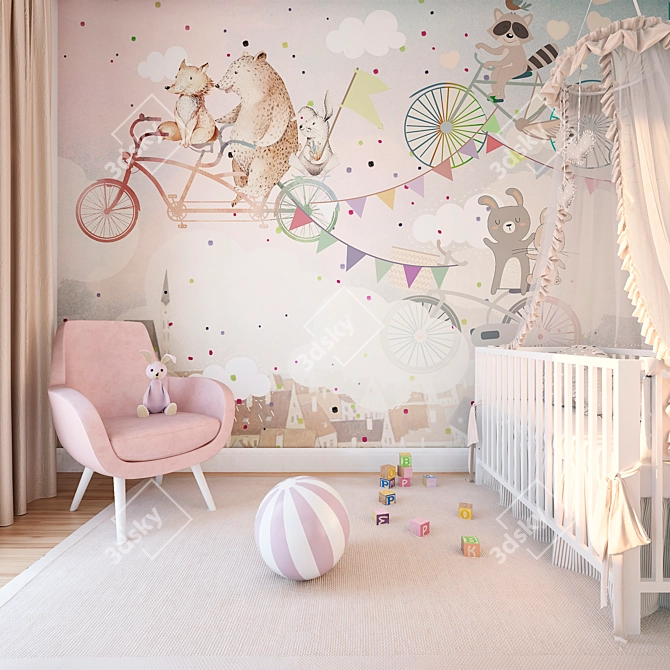 Whimsical Dreams Wallpaper Collection 3D model image 4