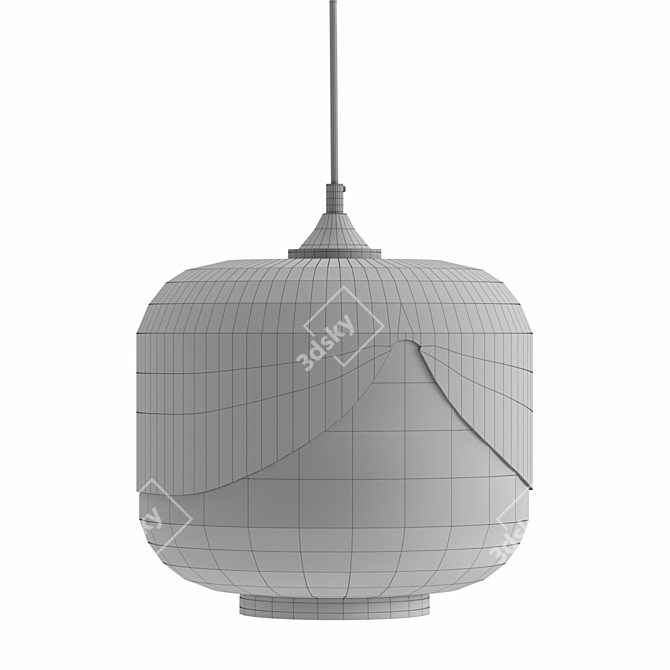 Golden Goblet Hanging Lamp: Elegant Illumination 3D model image 3
