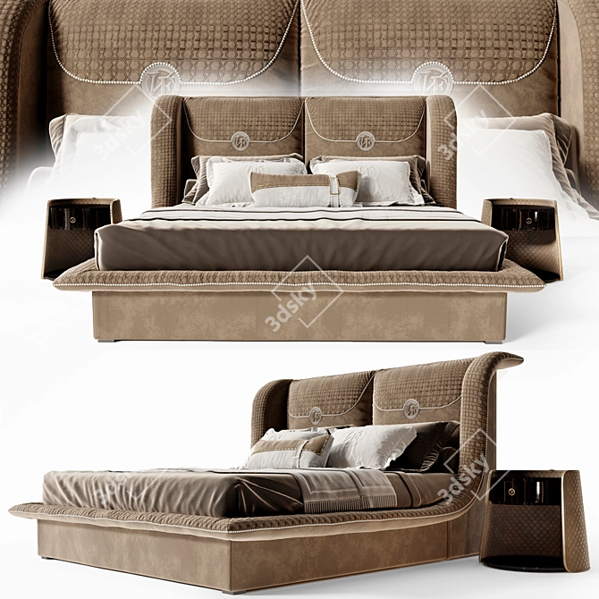 Elegant Bed & Table: Vittoria Frigerio Appiani & Contarini 3D model image 6