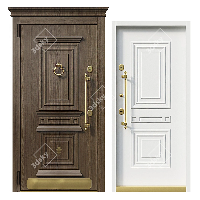 Om Termowood Exterior Doors 3D model image 1