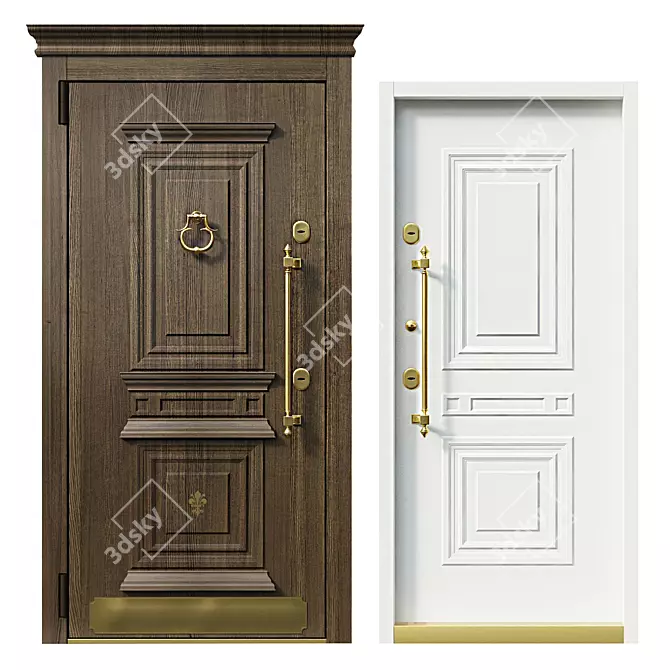 Om Termowood Exterior Doors 3D model image 3