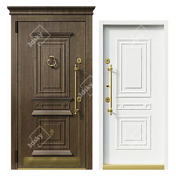 Om Termowood Exterior Doors 3D model image 5