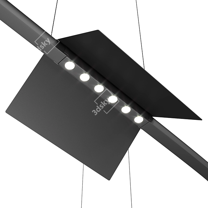 Anodized Pendant Lamp in Black or Gold 3D model image 3