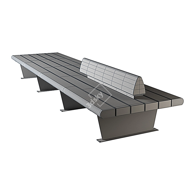 Elegant Metalco Italy Canape Bench 3D model image 4