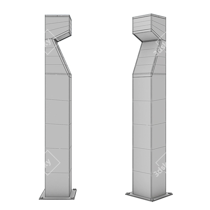 Contemporary MOAI Light Bollard 3D model image 2