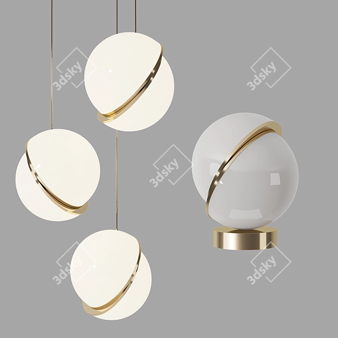 Crescent Glow Trio - LEE BROOM 3D model image 3