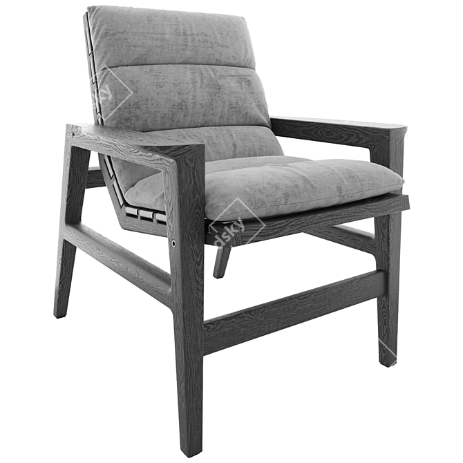 Premium Detailed 3D Chair Model 3D model image 2