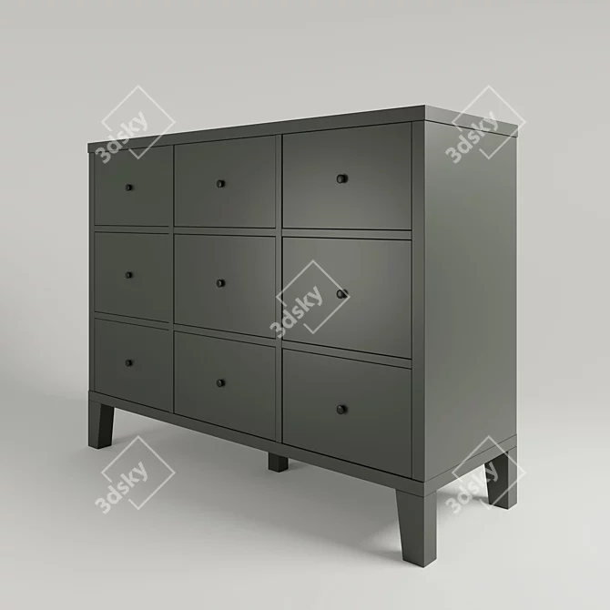 Modern Stylish Ikea Bruggia Chest 3D model image 2