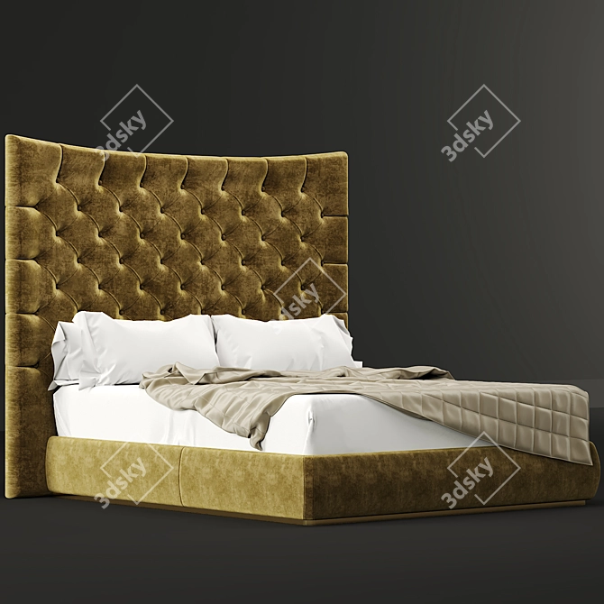 Classic Comfort Bed 3D model image 1