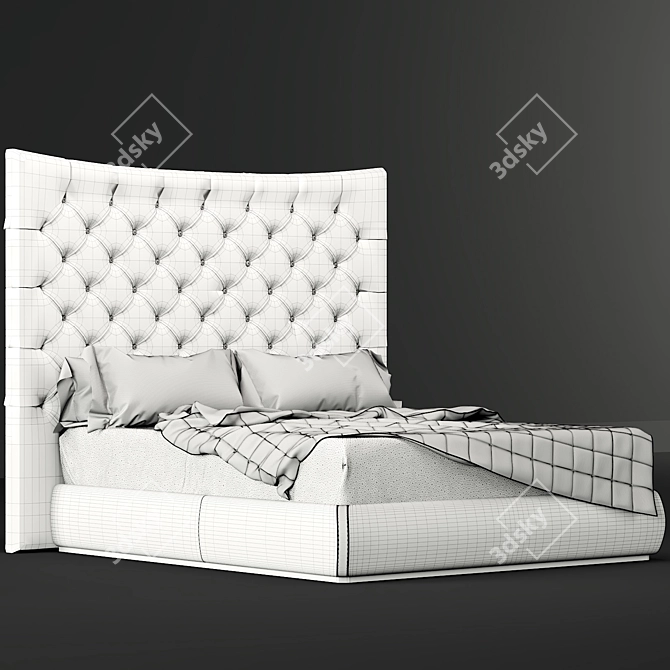 Classic Comfort Bed 3D model image 3