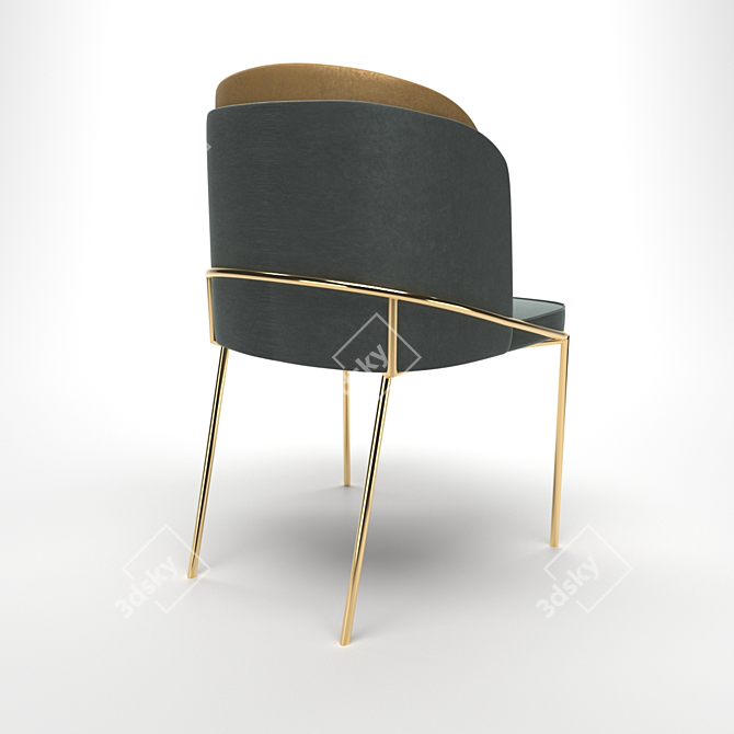 Sleek Contemporary Chair 3D model image 2