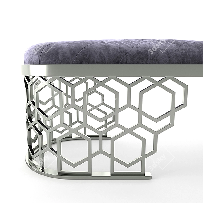 Sleek Amanda Longhi Bench 3D model image 5