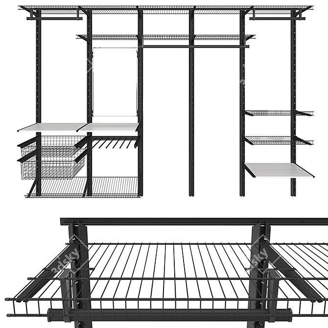 PBR-Optimized Corona Render Storage System 3D model image 1