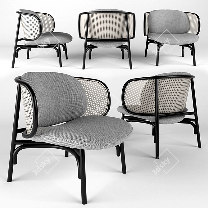Sleek Suzenne Lounge Chair 3D model image 1
