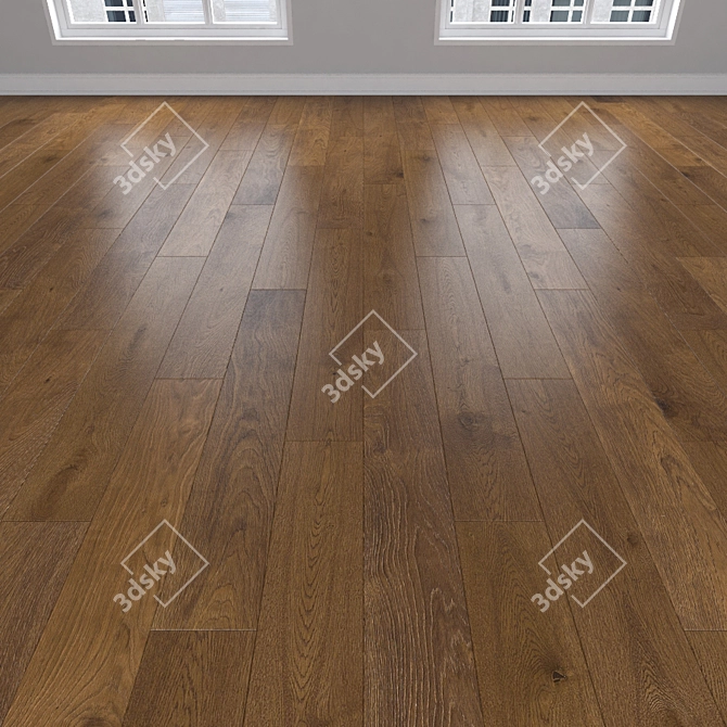  Oak Parquet: Herringbone, Linear, Chevron 3D model image 2