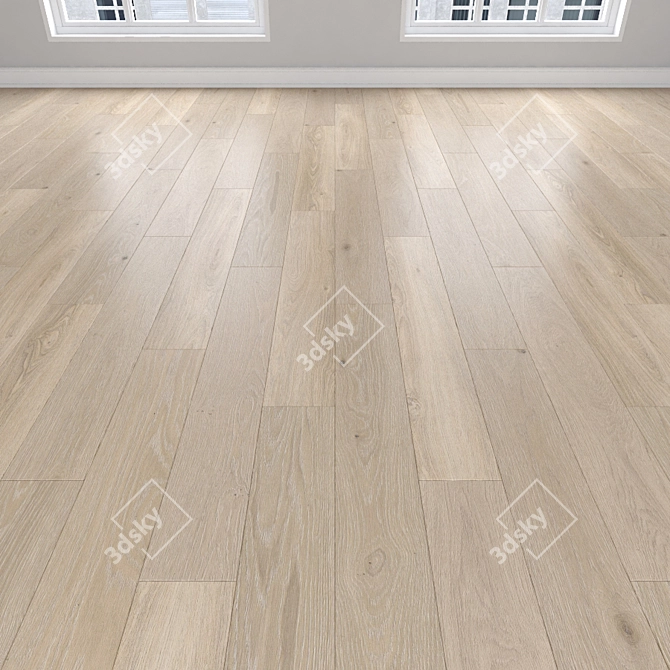 Light Oak Parquet: Herringbone, Linear & Chevron 3D model image 2