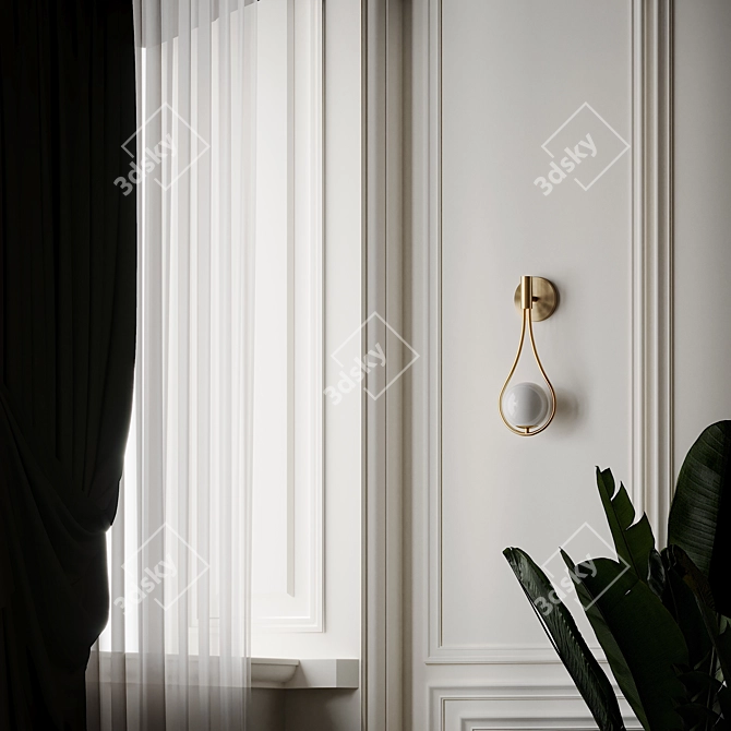 Modern Metal Wall Conce - H 40 cm 3D model image 5