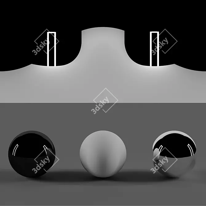 Black Centered Box Set 3D model image 1