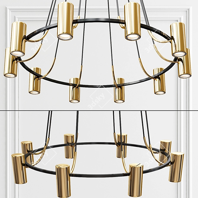 Elegant Ring Chandelier 3D model image 2