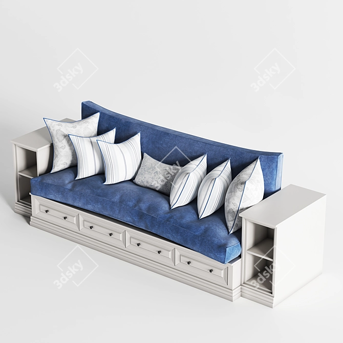 Versatile Soft Seating Set 3D model image 2