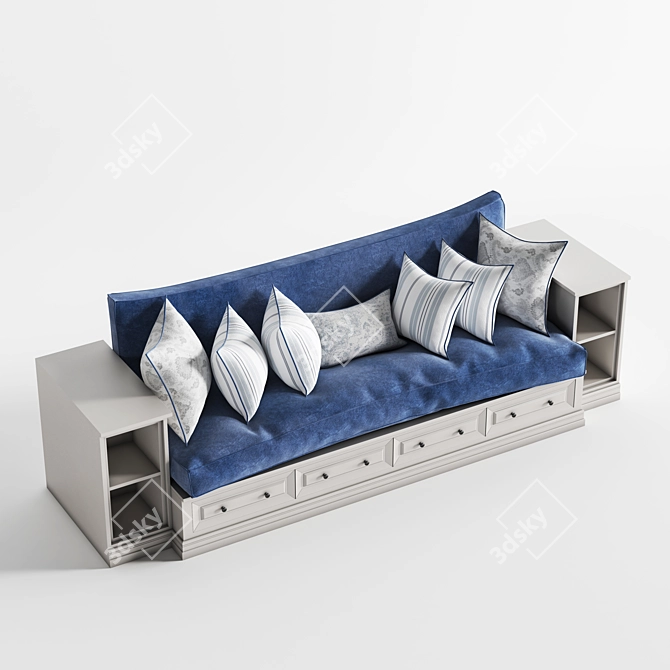 Versatile Soft Seating Set 3D model image 4