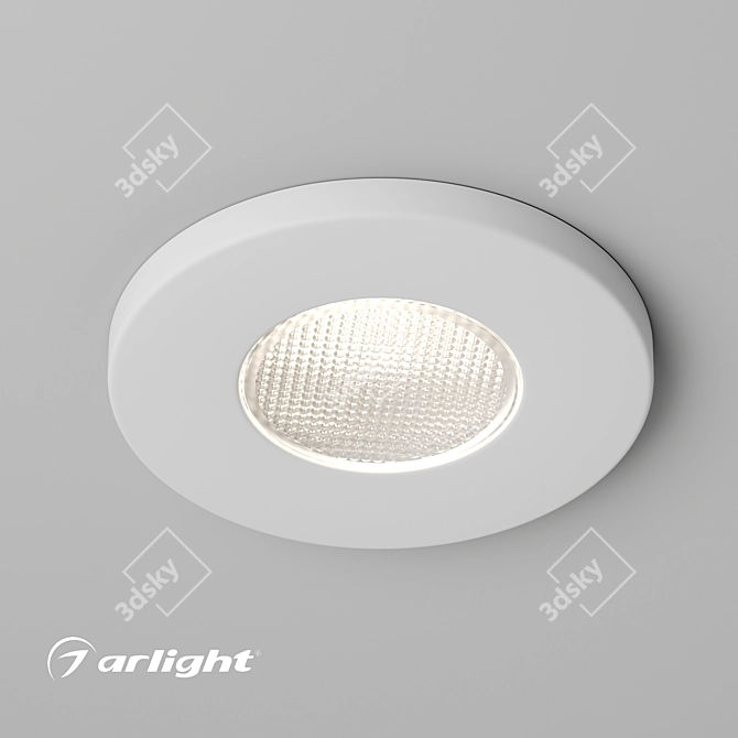 Compact Round Furniture Light: Luminaire LTM-R35WH 3D model image 1