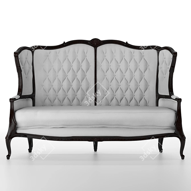 Elegant Classic Harrods Sofa 3D model image 1