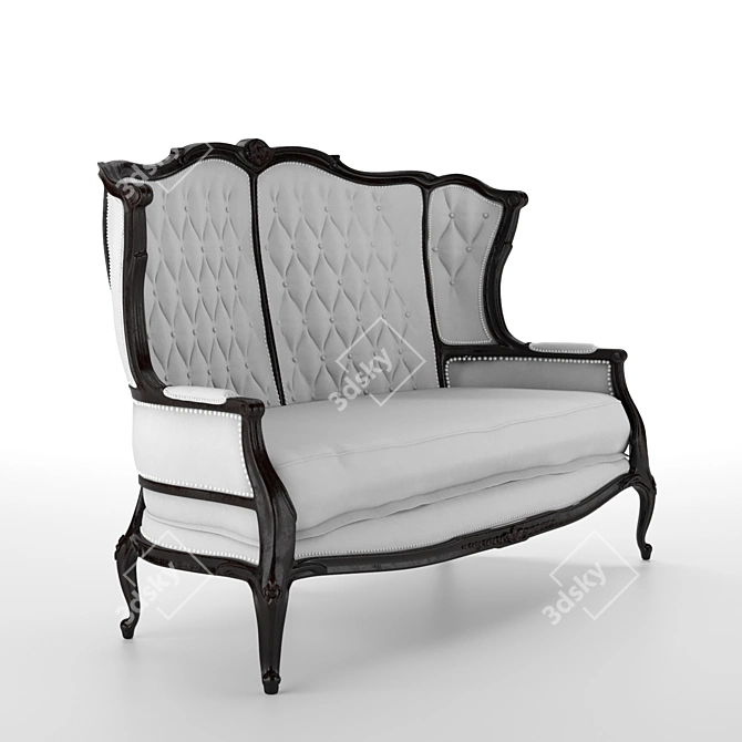 Elegant Classic Harrods Sofa 3D model image 2