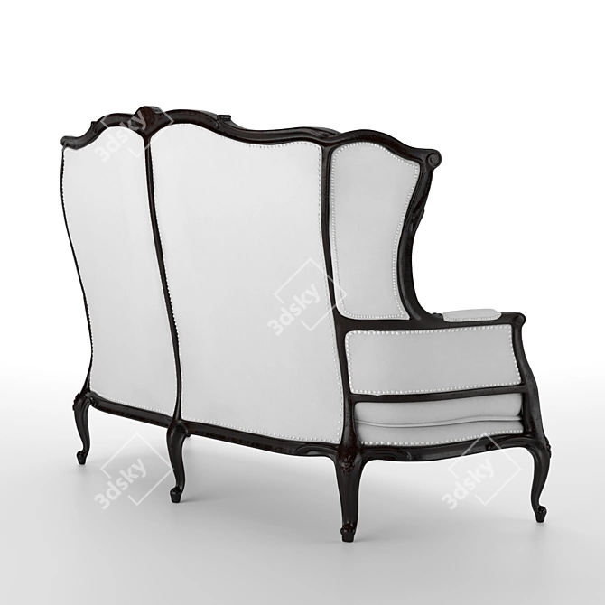 Elegant Classic Harrods Sofa 3D model image 3