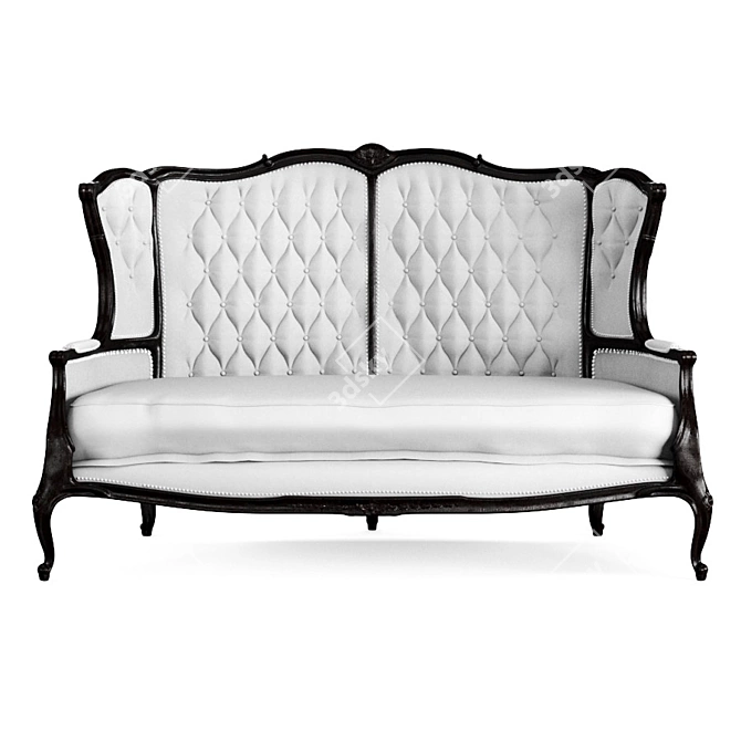 Elegant Classic Harrods Sofa 3D model image 5