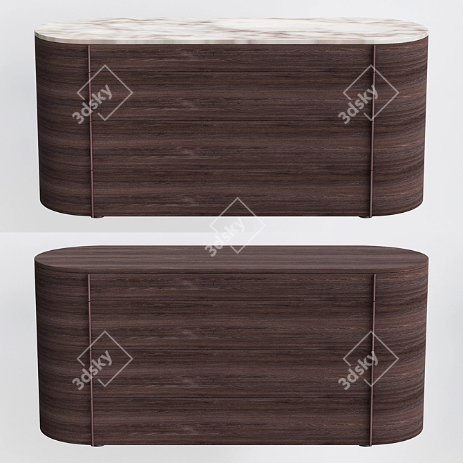 Sleek Poliform Onda Drawers 3D model image 1