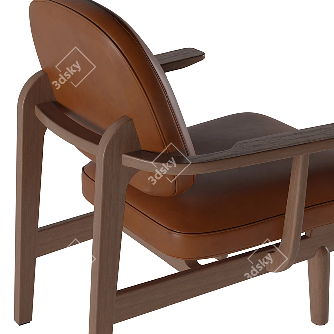 Fred JH97 Lounge Chair | Sleek and Stylish Comfort 3D model image 2