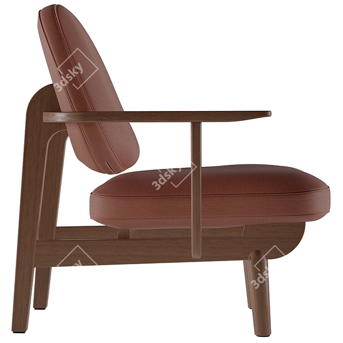 Fred JH97 Lounge Chair | Sleek and Stylish Comfort 3D model image 3